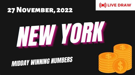Select the draw date to see the winning combinations. . New york midday numbers today